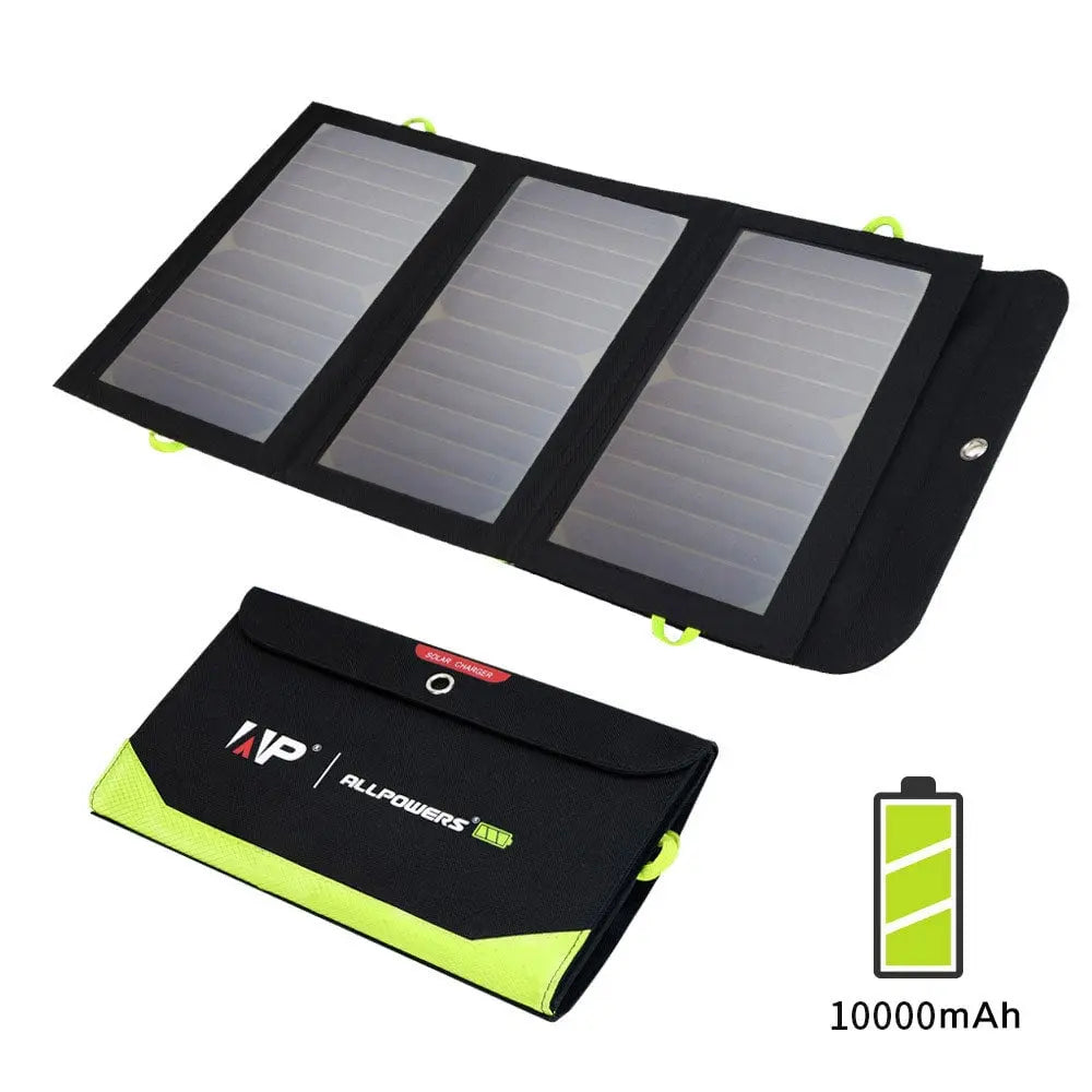 Foldable Solar Panel 5V/18V Highly Efficient Solar Battery Charger 21W