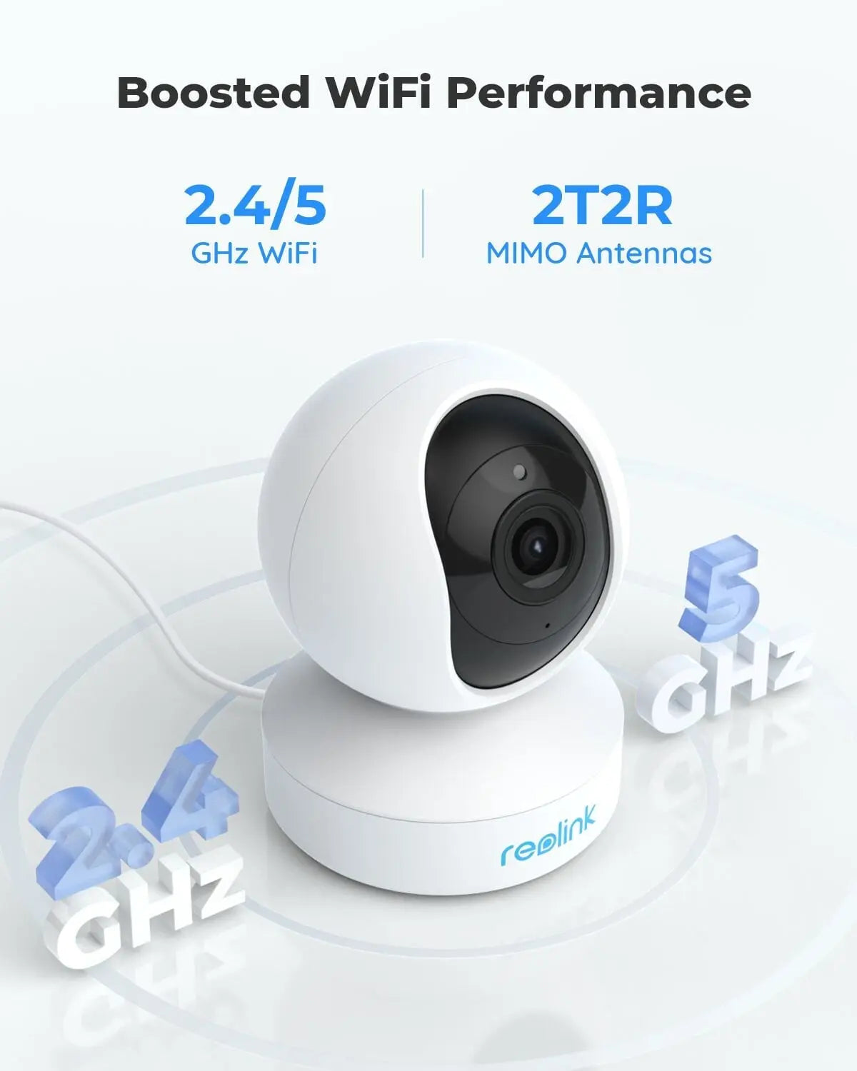 Reolink 5MP PTZ surveillance camera swiveling WLAN camera indoor, 355°/50° WiFi