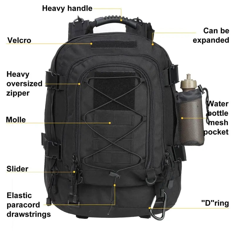 60L Tactical Backpack Outdoor Hiking Military Style