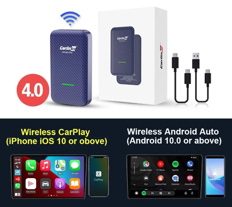 CarlinKit 4.0 Wireless CarPlay Wireless Android Auto Adapter automatic connection