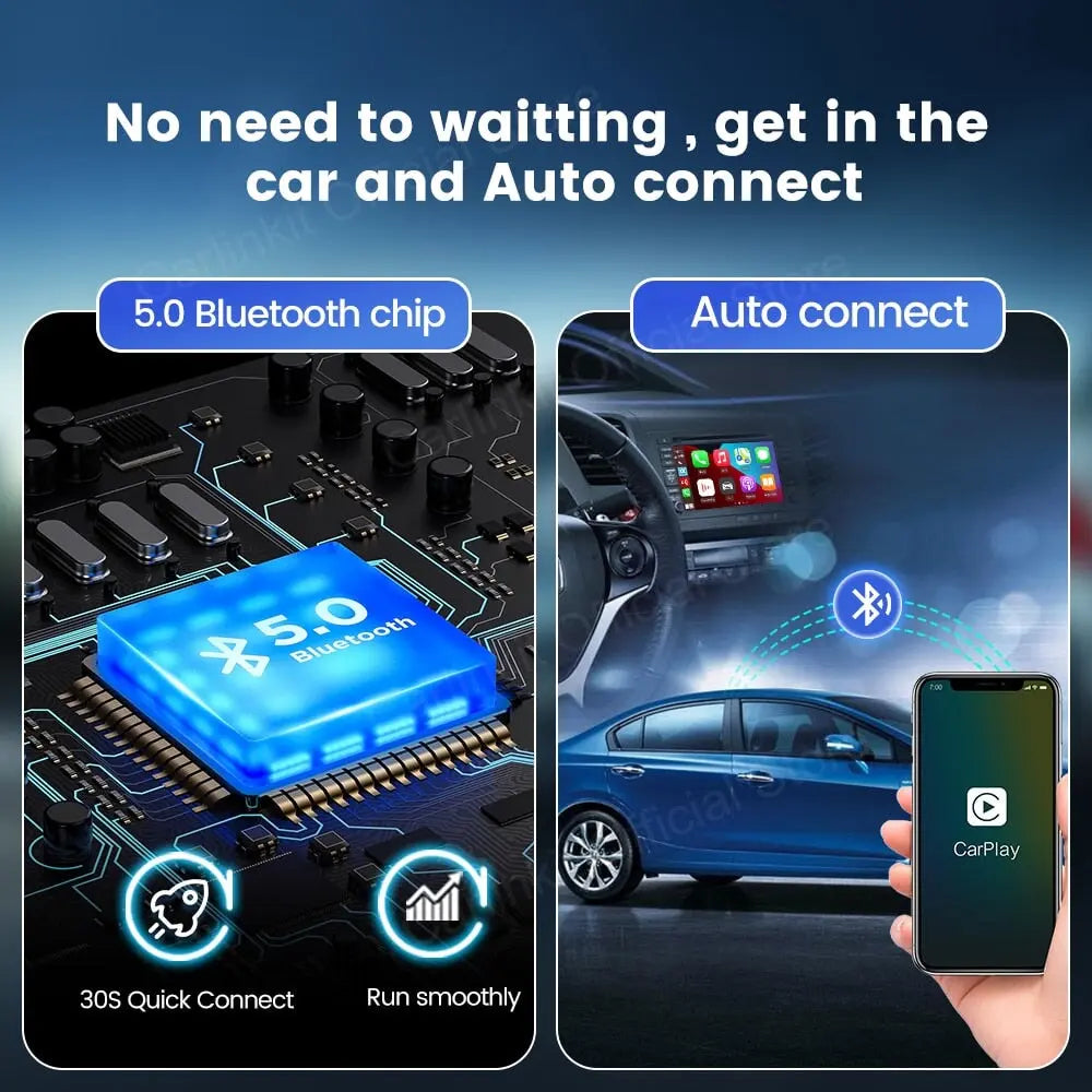 CarlinKit 4.0 Wireless CarPlay Wireless Android Auto Adapter automatic connection