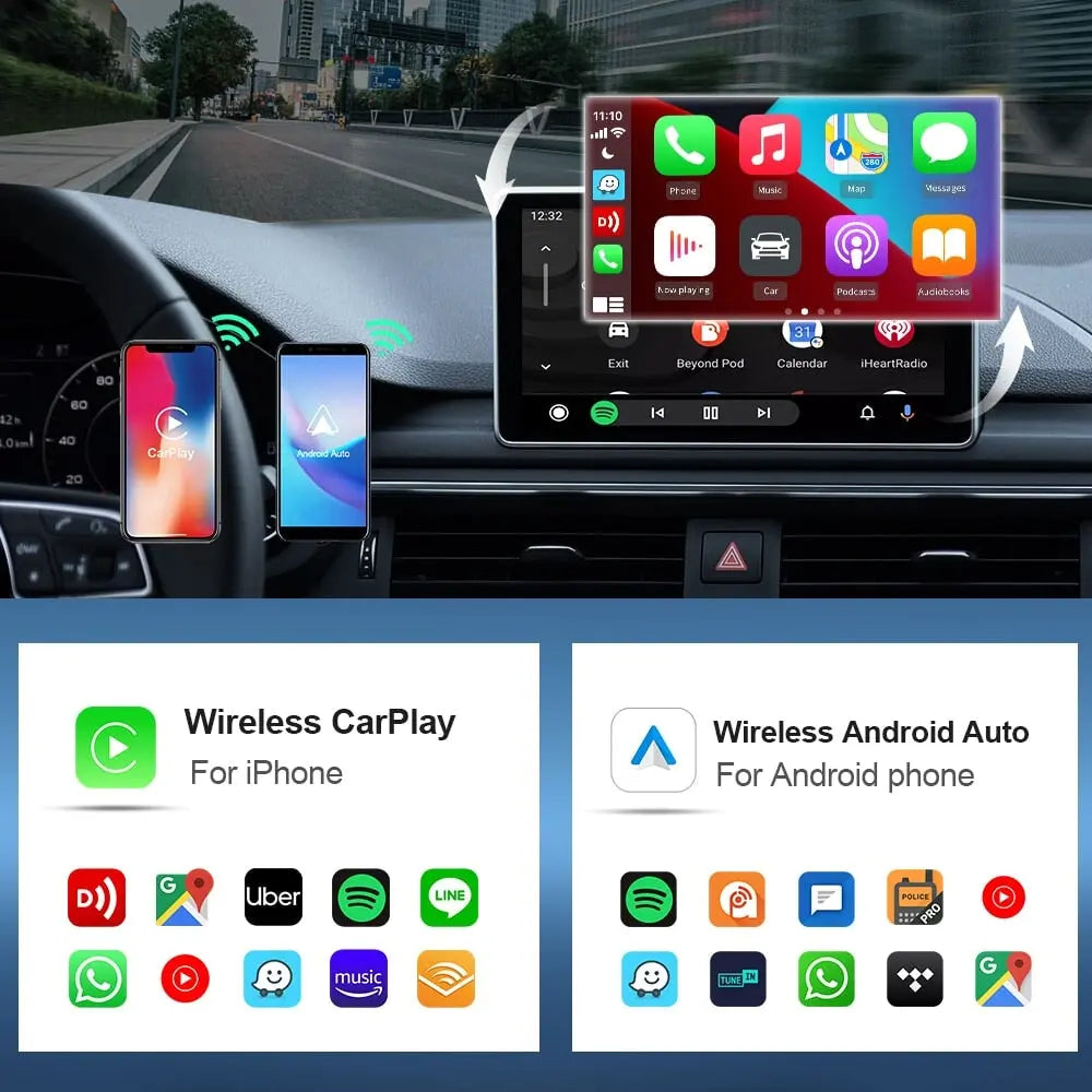 CarlinKit Android 11 Kit T-Box Plus Wireless CarPlay Adapter Android 11 CarPlay & Android Auto