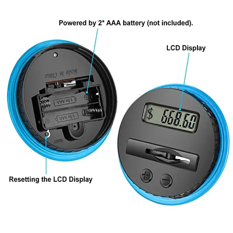 Digital money box piggy bank 1.8L LCD display