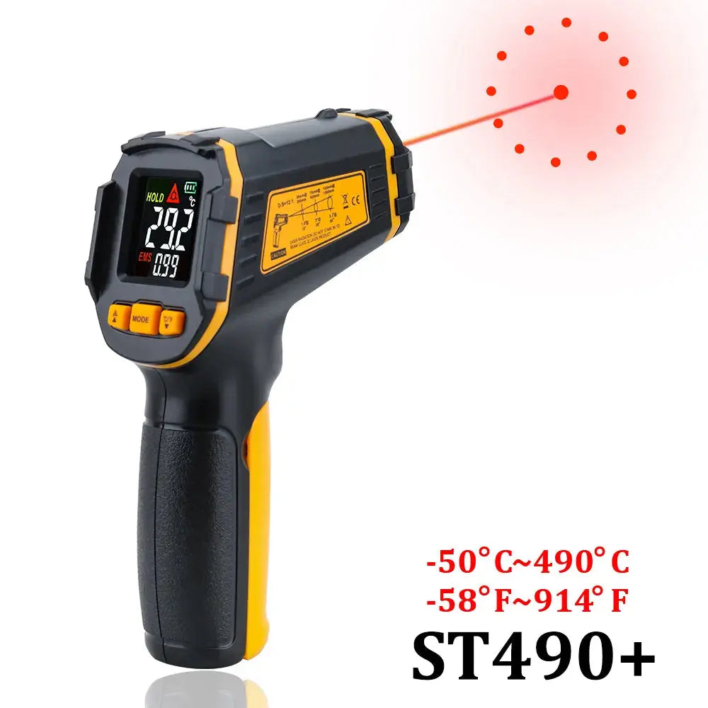 Digital infrared thermometer laser measuring device non-contact temperature measurements color LCD display