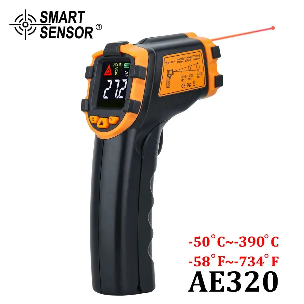 Digital infrared thermometer laser measuring device non-contact temperature measurements color LCD display