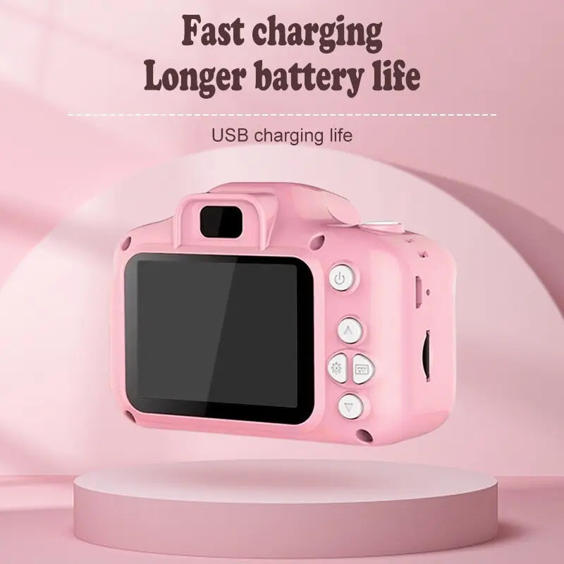 A digital camera for children with four-axis function (photos, videos, music and games)
