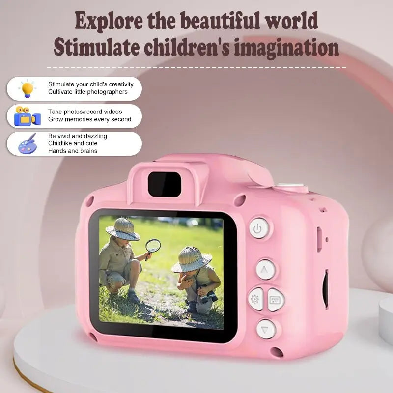 A digital camera for children with four-axis function (photos, videos, music and games)