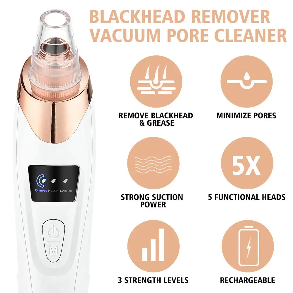 Electric Blackhead Remover Vacuum – Tiefenreinigung für strahlende Haut! Pure Hautperfektion - Raffiniertedinge