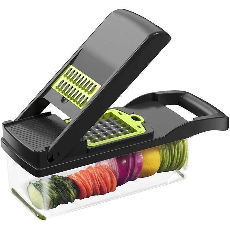 12 in 1 Multifunctional Fruit/Vegetable Cutter Chopper Slicer Grater with Basket