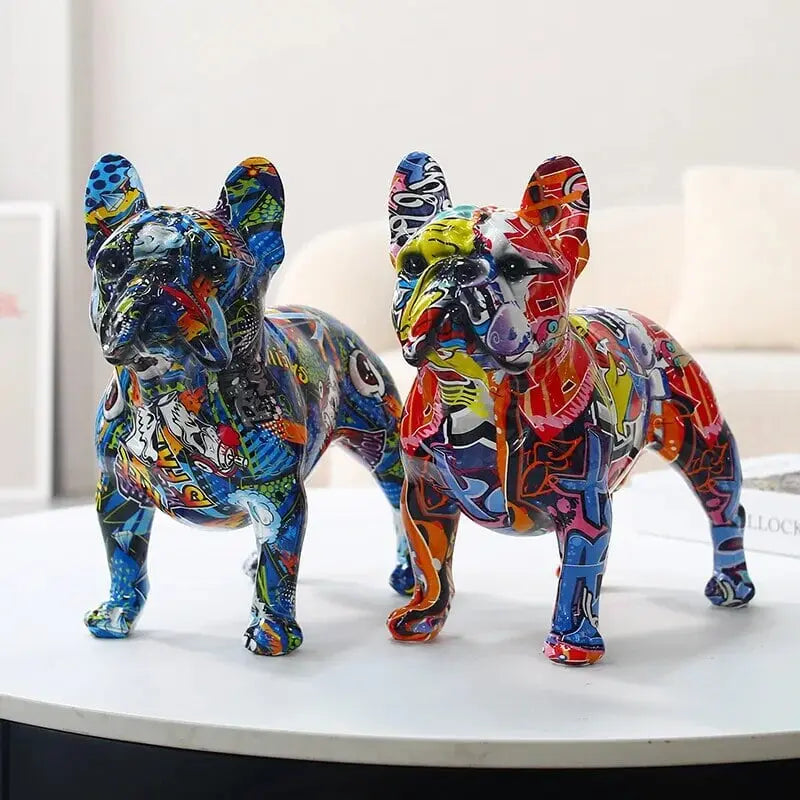 Handgefertigte French Bulldog Statue: Moderne Kunst für Ihr Zuhause!