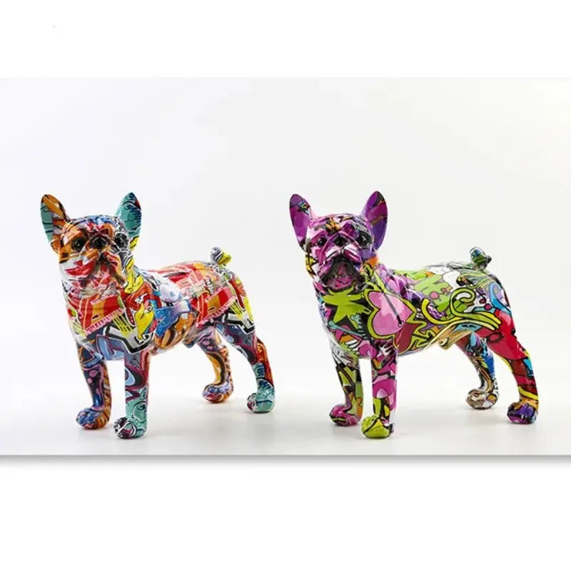 Handgefertigte French Bulldog Statue: Moderne Kunst für Ihr Zuhause!