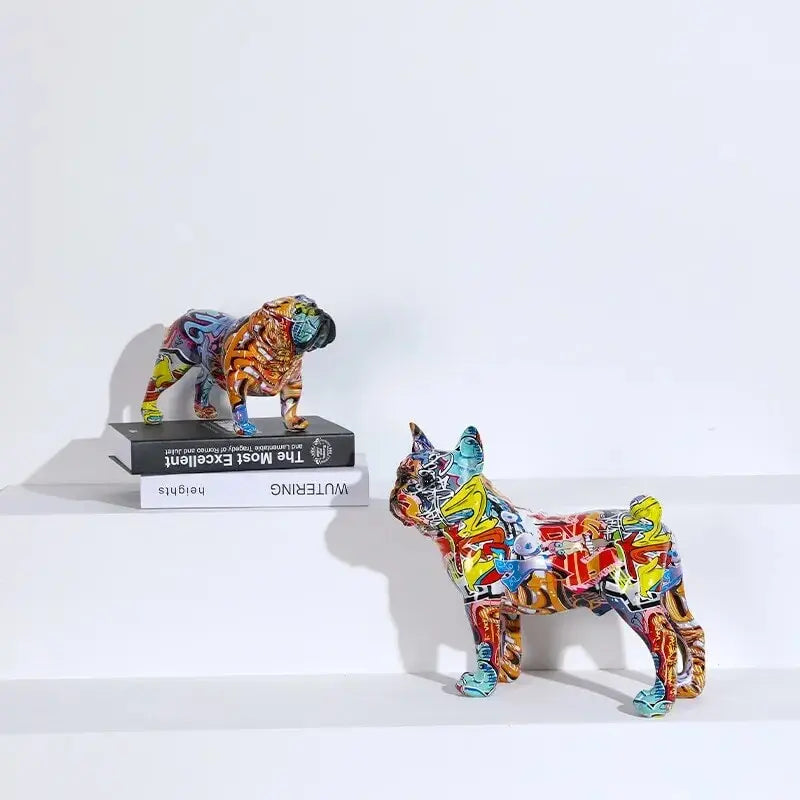 Handgefertigte French Bulldog Statue: Moderne Kunst für Ihr Zuhause!