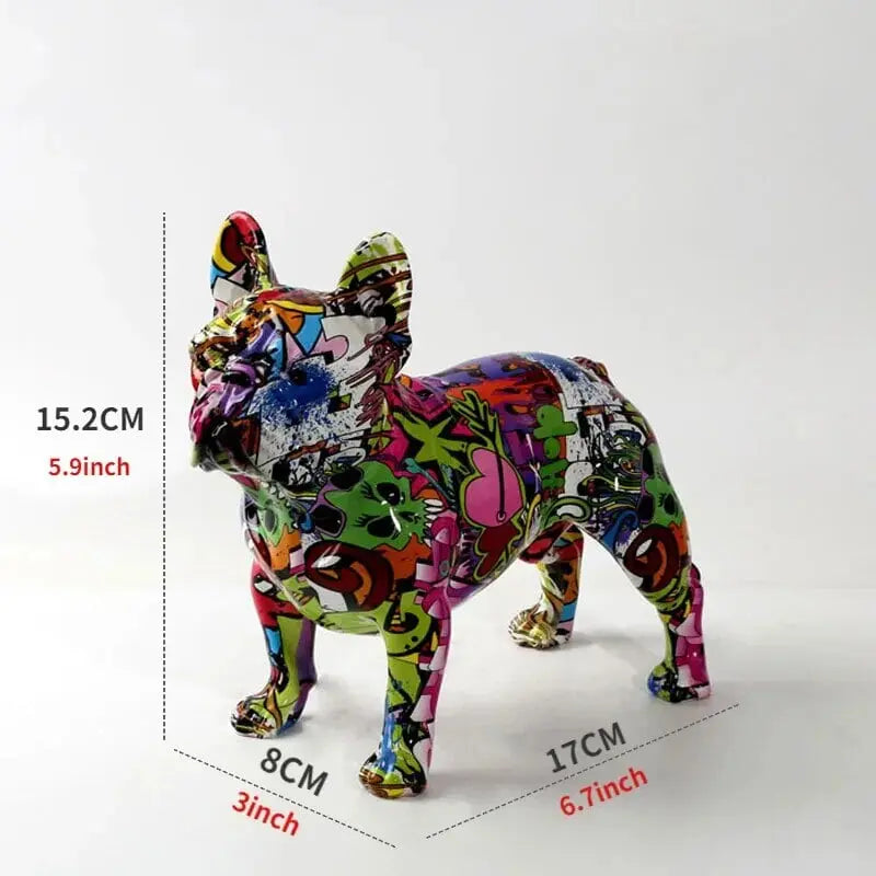 Handgefertigte French Bulldog Statue: Moderne Kunst für Ihr Zuhause!