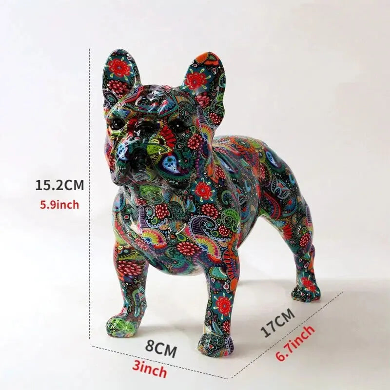 Handgefertigte French Bulldog Statue: Moderne Kunst für Ihr Zuhause!