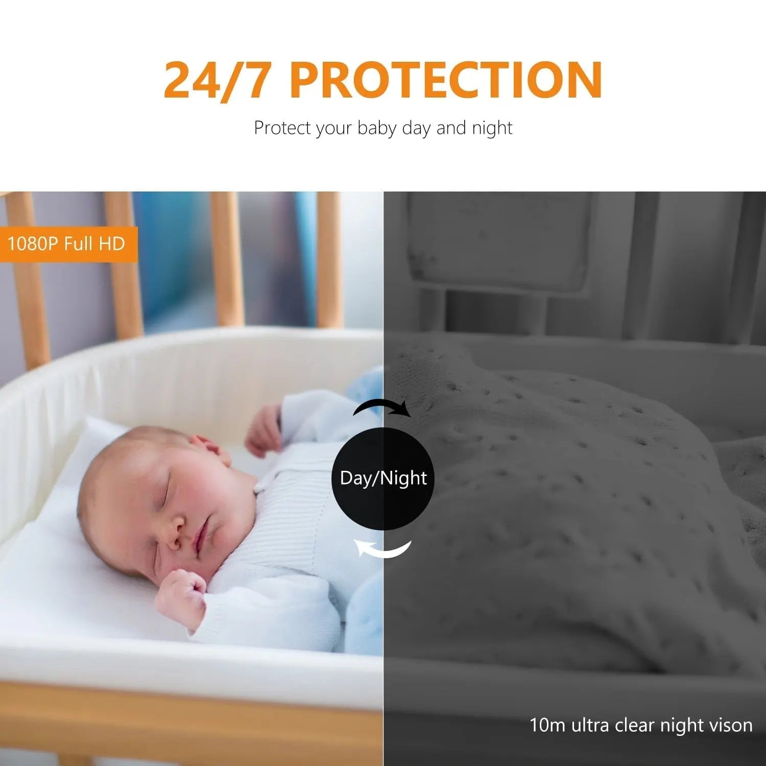 Indoor WiFi IP Surveillance Camera 1080P Baby Monitor Night Vision Video Mini Wifi