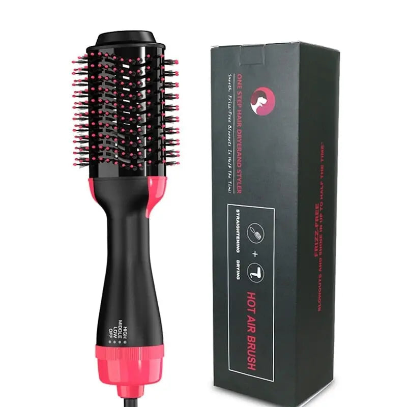 LISAPRO Hot Air Brush 4in1 Hair Dryer Straightener Curler Styler Comb Volumizer