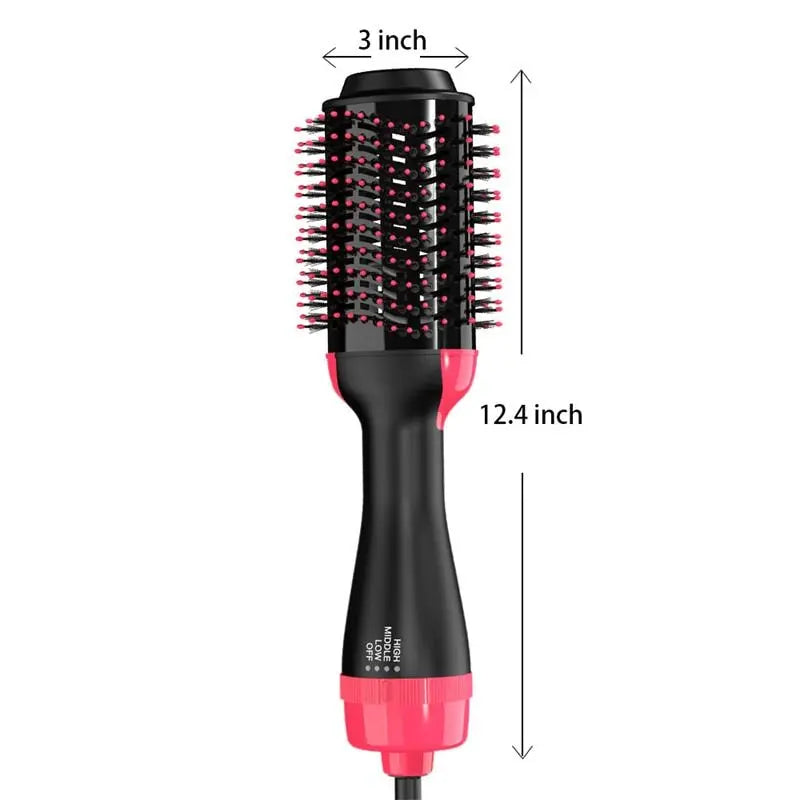 LISAPRO Hot Air Brush 4in1 Hair Dryer Straightener Curler Styler Comb Volumizer