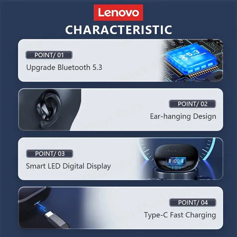 Lenovo LP75 TWS Bluetooth 5.3 Earphones Kabellos für Musik und Sport für ein unvergleichlichen Klang - Raffiniertedinge