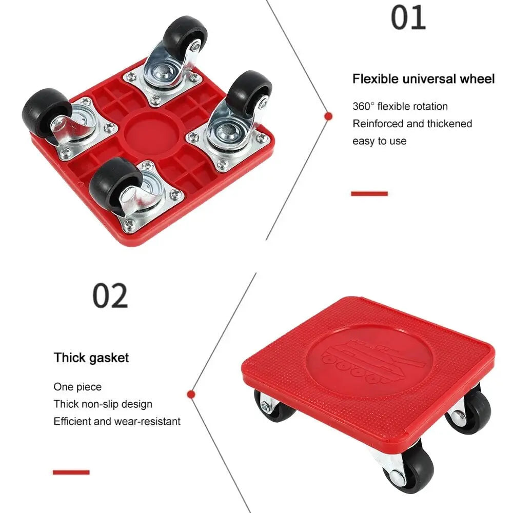 Möbeltransport-Set mit 360-Grad-Drehung und Universalrollen – Heben und Bewegen von schweren Gegenständen leicht gemacht!