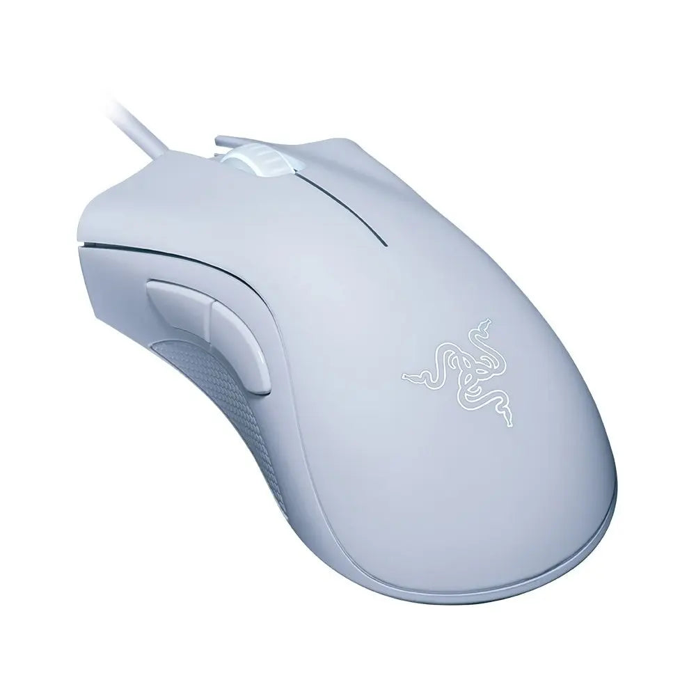 Razer DeathAdder Essential Gaming Mouse Optical Sensor with 6400 DPI 220IPS, White 