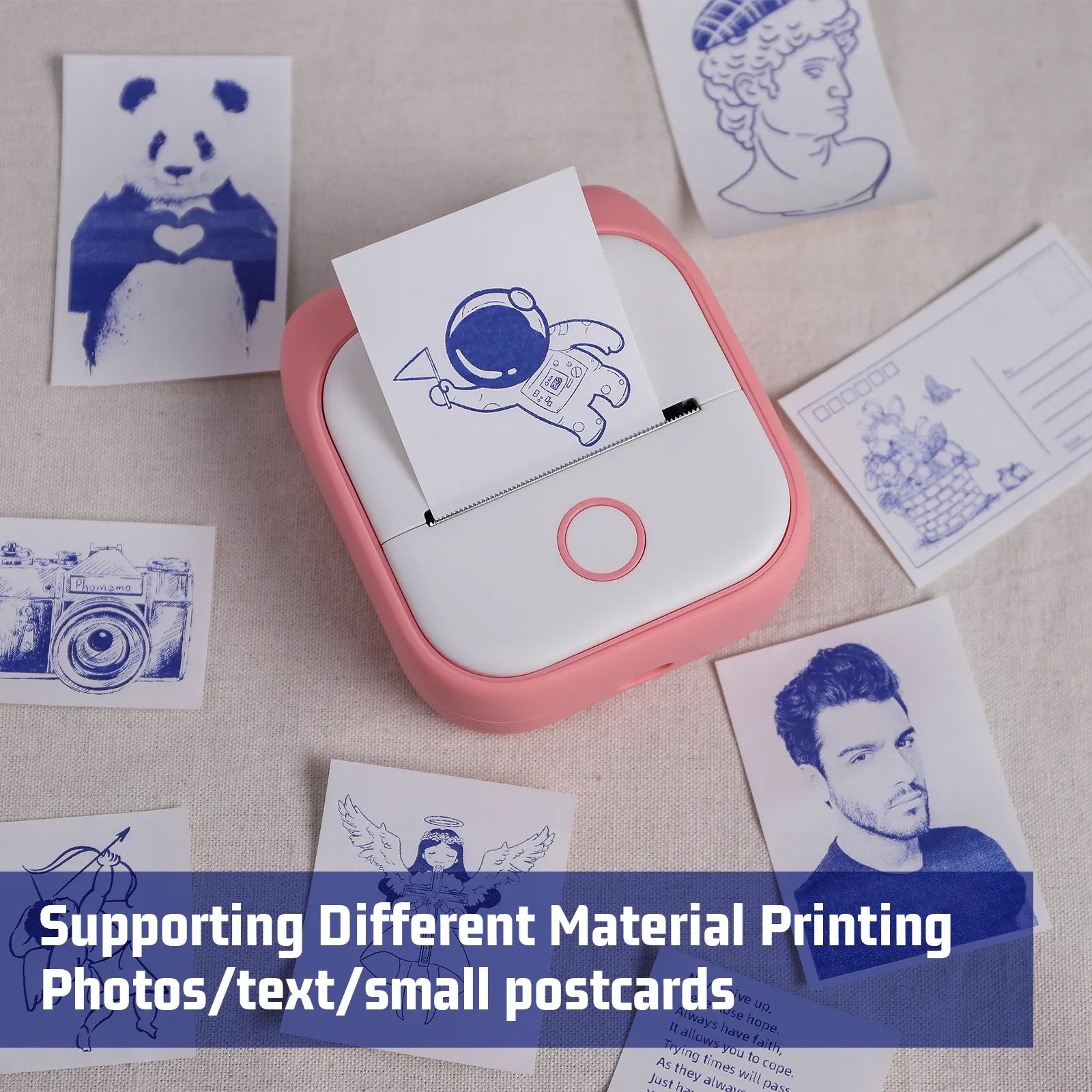 Phomemo T02 mini Drucker M02X Ersatzrollen: Selbstklebendes Transparentpapier für Etiketten, ideal für DIY-Fotos, Texte und Notizen