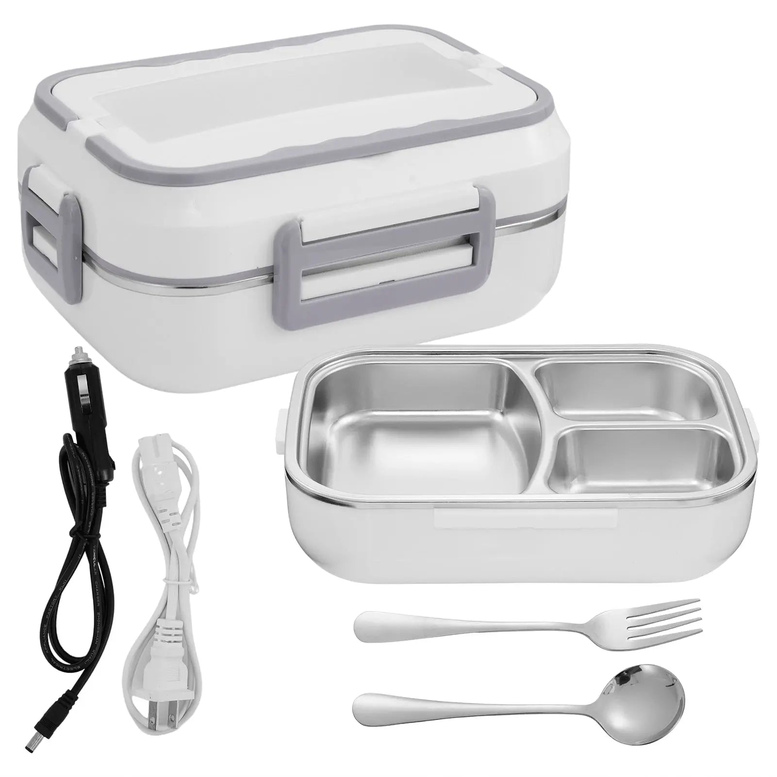 Portable Heated Food Lunch Box Warm Up Food Dinnerware Set