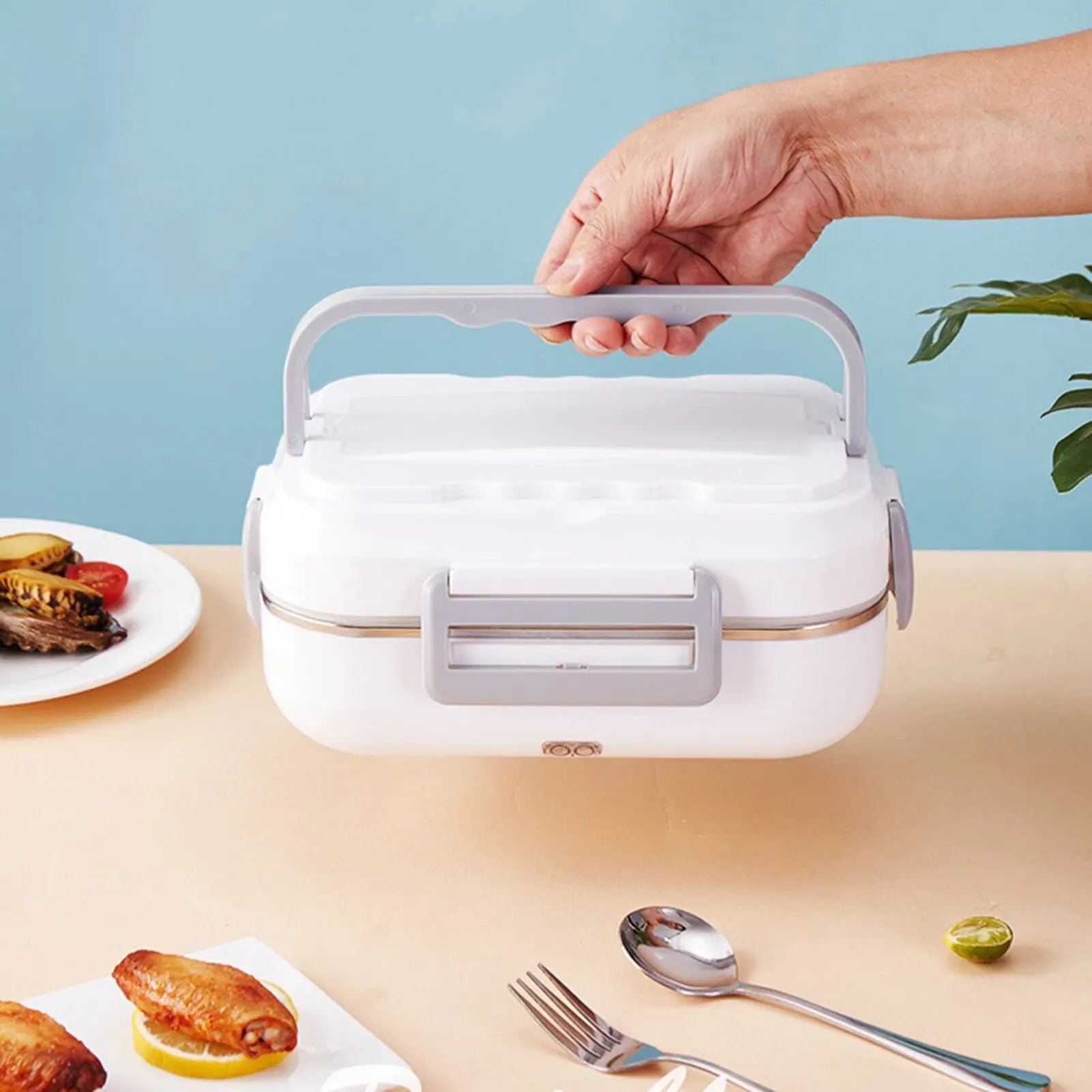 Tragbare Beheizbare Lebensmittel Lunchbox Essen aufwärmen Geschirrset