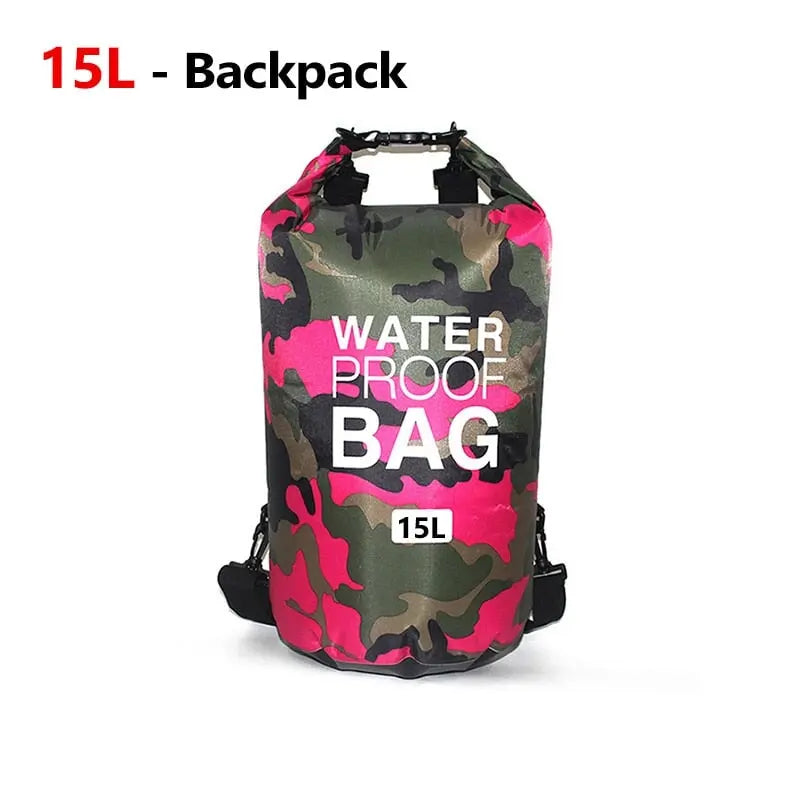 Wasserdichter Rucksack Beutel Camouflagefarben 5L 10L 15L 30L Rafting