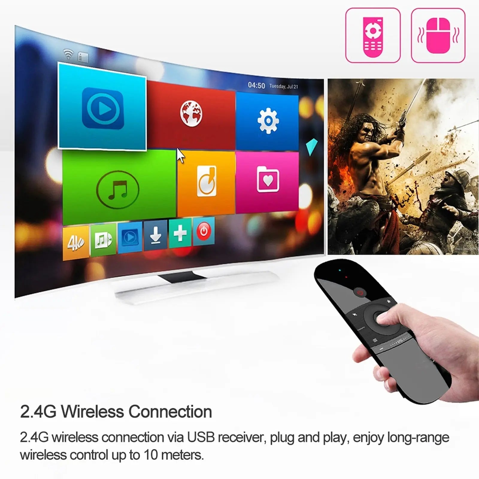 Wireless Keyboard Remote Control 2.4G IR Remote Control Motion for Smart TV Android TV box PC