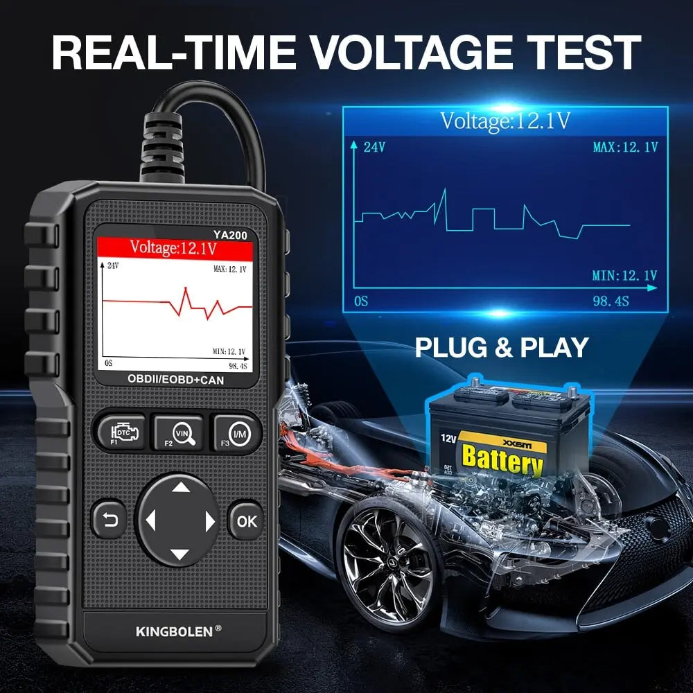 YA200 Profi OBD2 Diagnosegerät Tool KFZ Scanner Fehlerauslesegerät