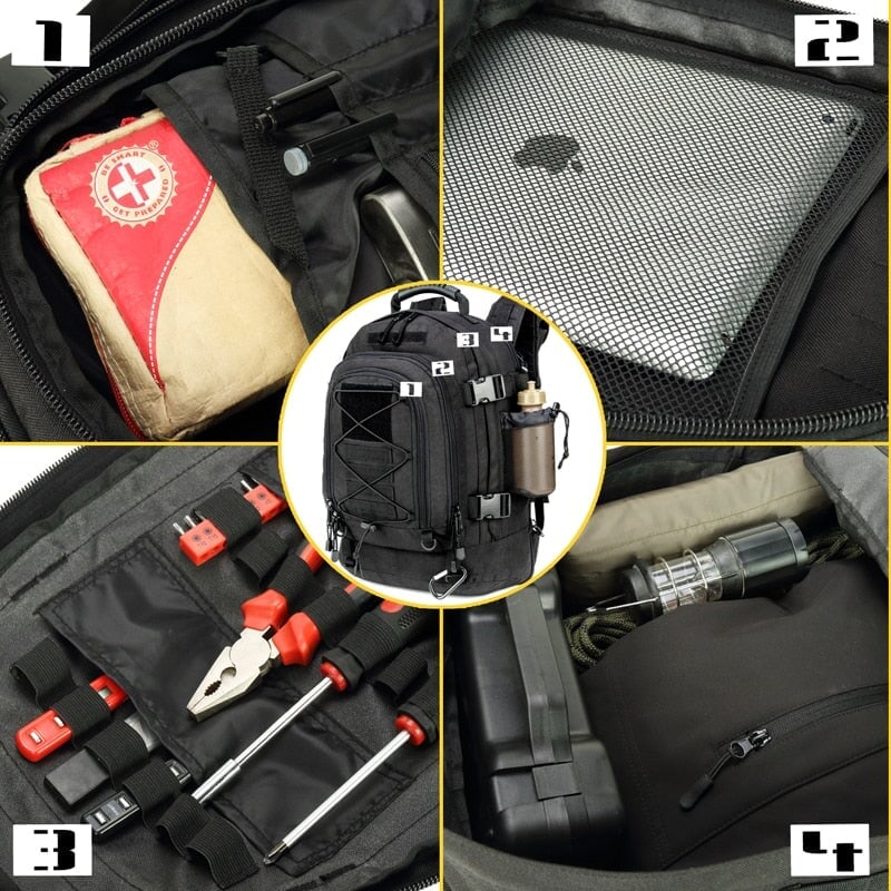 60L Taktischer Rucksack für Männer Frauen Outdoor Wandern Rucksäcke Reiserucksack Laptop Rucksäcke Rucksäcke Raffiniertedinge 