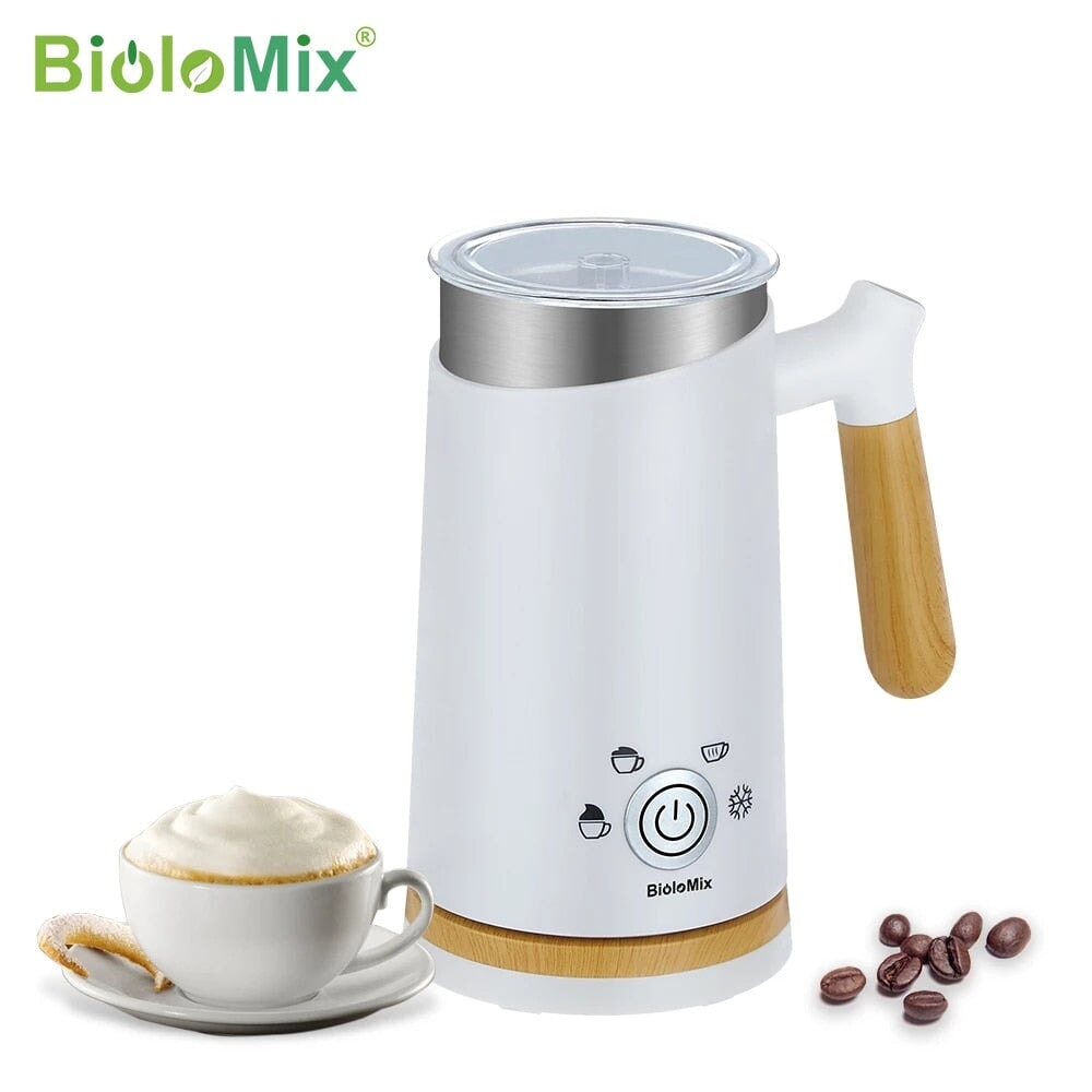 Biolomix-Milchaufschäumer Elektrisch 300ML 4 Voreingestellte Programme Milchaufschäumer Raffiniertedinge 