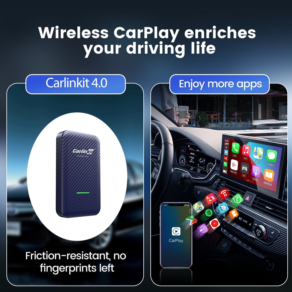 CarlinKit 4.0 Wireless CarPlay Wireless Android Auto Adapter automatische Verbindung Wireless CarPlay Raffiniertedinge 