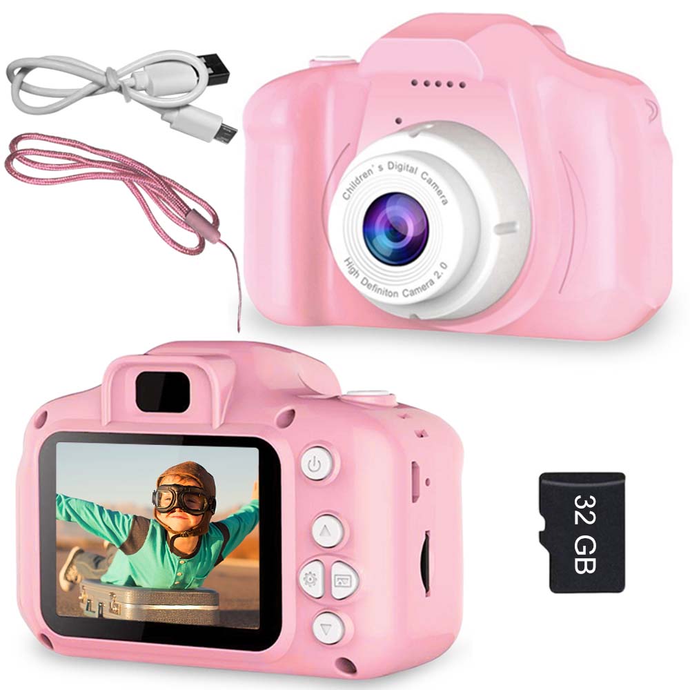 Eine Digitalkamera für Kinder mit Vierachfunktion (Fotos, Videos, Musik und Spiele) Digitalkamera Raffiniertedinge Pink ca. 5 - 8 Werktage 