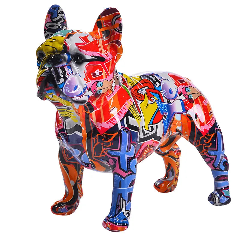 Handgefertigte French Bulldog Statue: Moderne Kunst für Ihr Zuhause! Figur Raffiniertedinge 