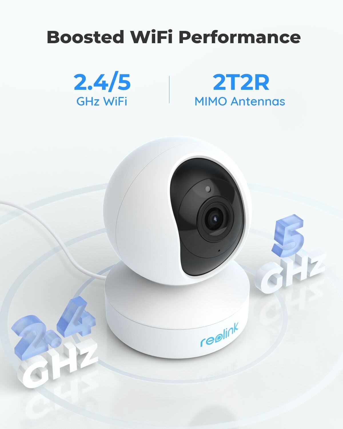 Reolink 5MP PTZ Überwachungskamera WLAN Kamera Innen, 355°/50° Schwenkbare WiFi IP Kamera Indoor mit 3X Optischem Zoom, 2,4/5,0 GHz WiFi, Pan Tilt, 2-Wege-Audio, E1 Zoom Überwachungskamera Raffiniertedinge 