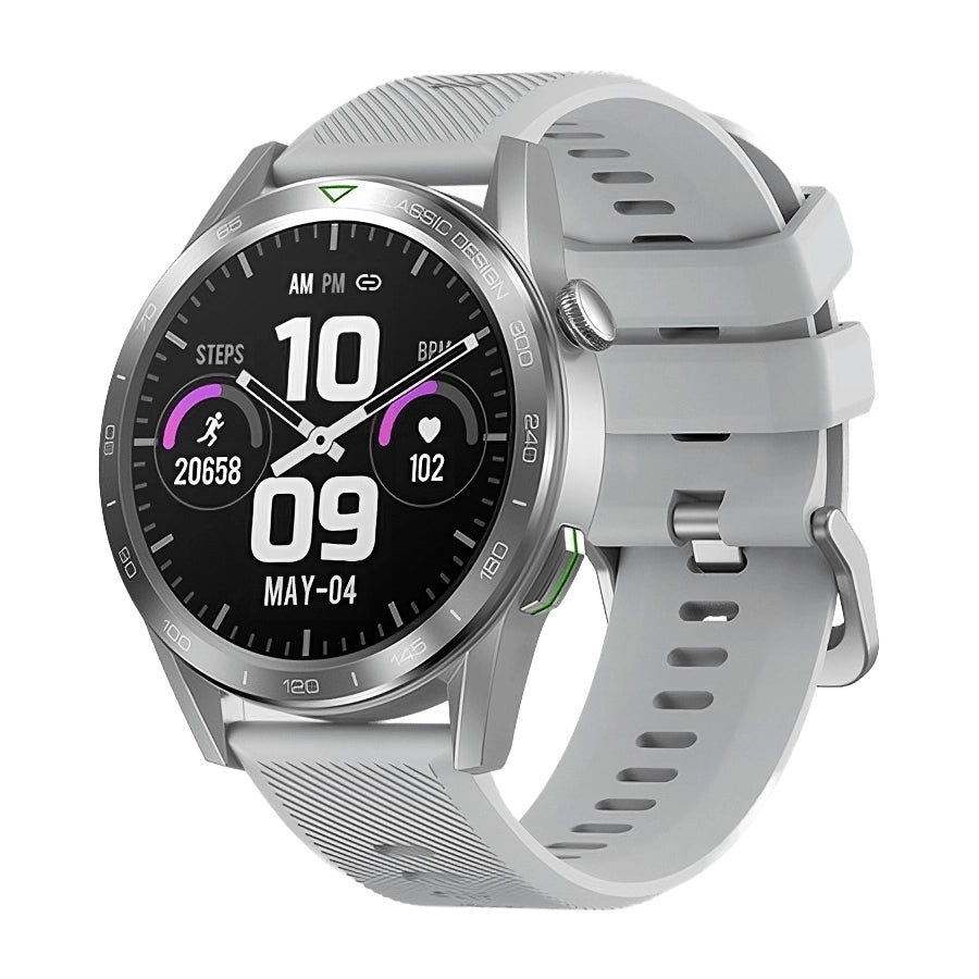 Smartwatch mit Ultra HD IPS Display, Bluetooth Anrufen, 24 Stunden Gesundheitsüberwachung Smartwatch Raffiniertedinge Starlight Silver 