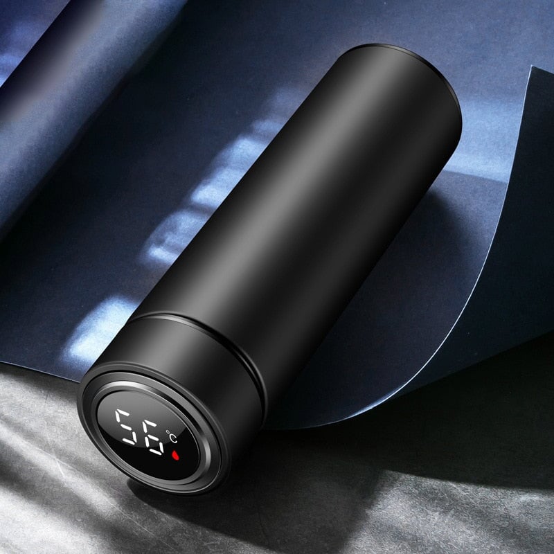 Thermosflasche 500ml mit LED-Touchscreen - Temperaturanzeige aus 304 Edelstahl Thermosflasche Raffiniertedinge 